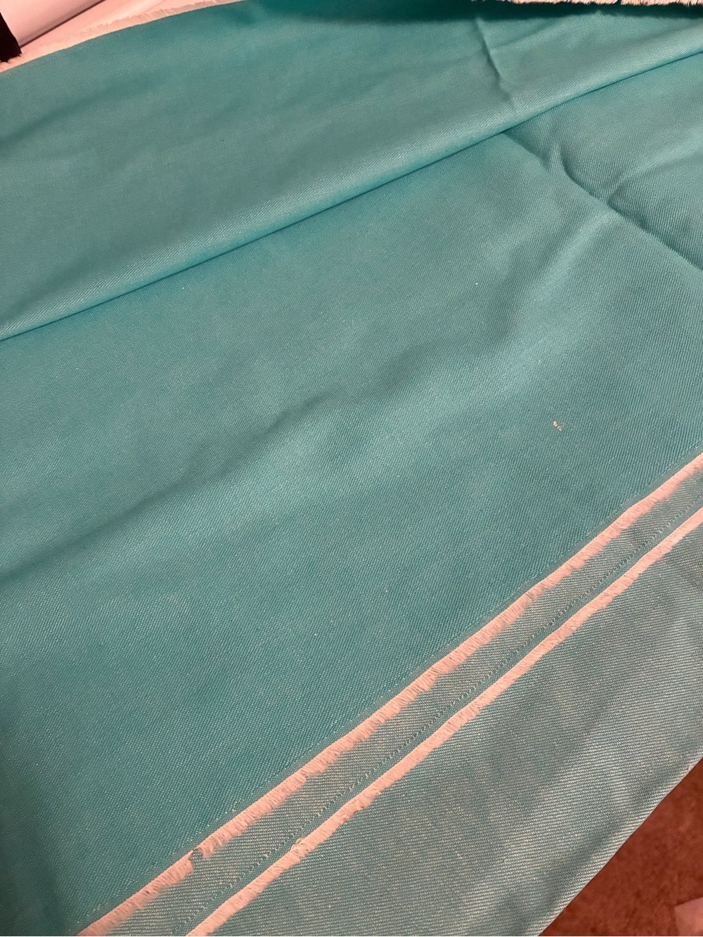 Unbranded Turquoise Fabric Panel for Home Fiber Art Projects 2 yards 60”
